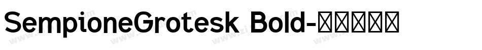 SempioneGrotesk Bold字体转换